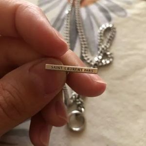 Saint Laurent Paris Sterling Silver Necklace